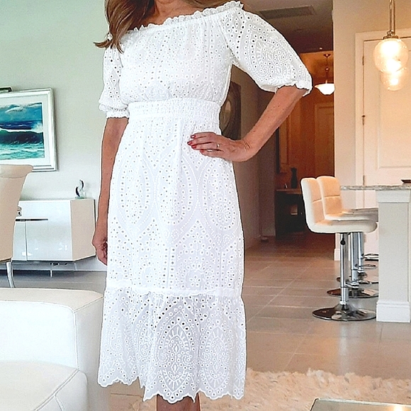 Betsey Johnson Dresses & Skirts - NWT Betsy Johnson Eyelet White Dress
